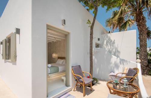 Patio nebo venkovní prostory v ubytování Moustakas Beach Apartments