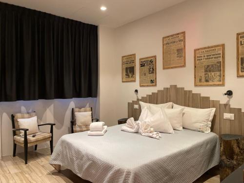 Ένα ή περισσότερα κρεβάτια σε δωμάτιο στο CasaVacanze NiGiNo