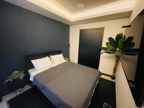 Postel nebo postele na pokoji v ubytování Knez