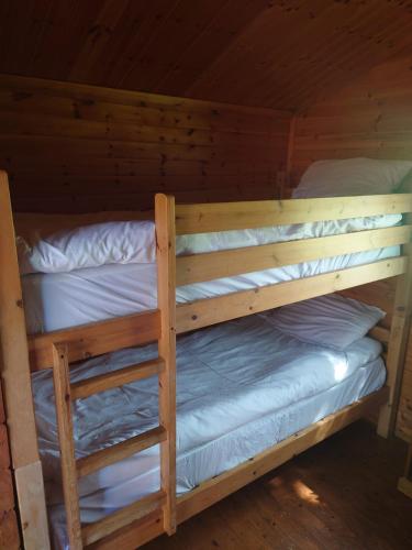 Ένα ή περισσότερα κρεβάτια σε δωμάτιο στο MacDonald Cabins