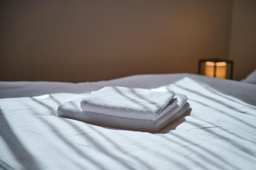 Ένα ή περισσότερα κρεβάτια σε δωμάτιο στο Apartmány Pampeliška