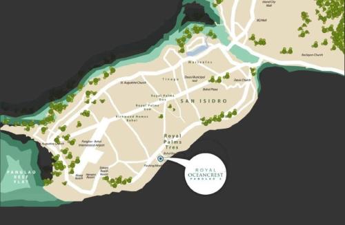 a map of the city of cape town at Kuya Os Staycation at Royal Oceancrest Condominium Panglao in Dauis