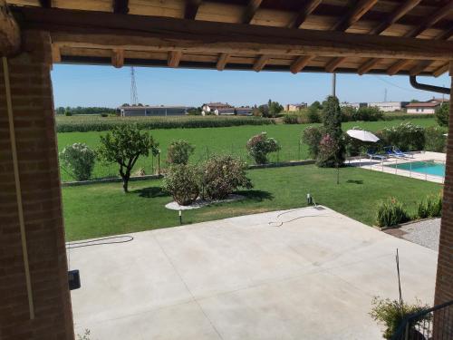 a view of a skate park and a skateboard ramp at Cascina Olmetto di Sotto in Ghedi