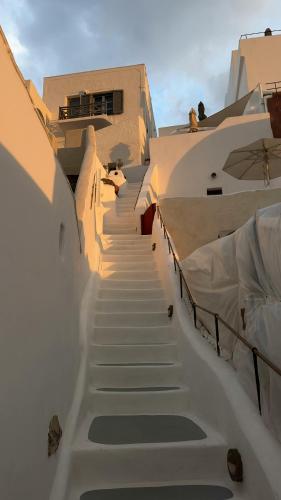 a set of stairs leading up to a building at Yposkafon Concept Two-Bedroom Villa with Private Jacuzzi and Hamam in Megalokhori