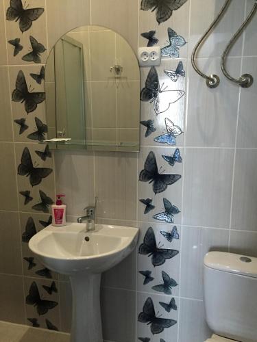 Ванная комната в Hotel Oktan