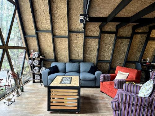 Posezení v ubytování Cabaña de los Titos