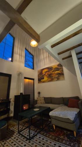 Χώρος καθιστικού στο Charming Villa in Butovc 1060m