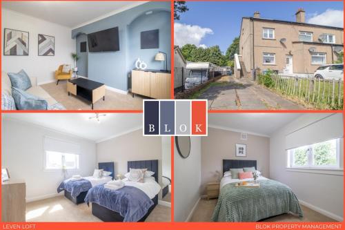 Ένα ή περισσότερα κρεβάτια σε δωμάτιο στο Leven Loft - 2 Bed Flat in Coatbridge
