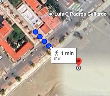 an overhead view of a map of a street at Apartamento Torreblanca III Ref 063 in Torrenostra