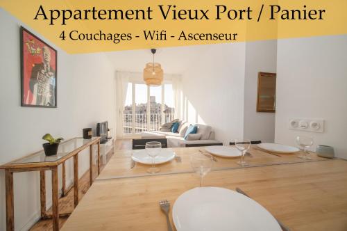 Appartement tout équipé 2 à 4 couchages au cœur du Vieux Port Panier