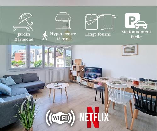 L'Urbaine, Maison de ville spacieuse, Jardin, WIFI