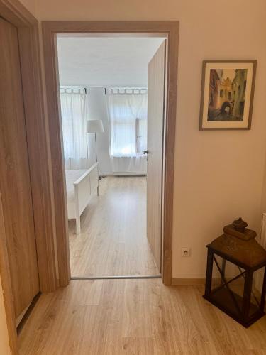 Apartmán Na bidýlku - On the Perch Apartmentにあるベッド