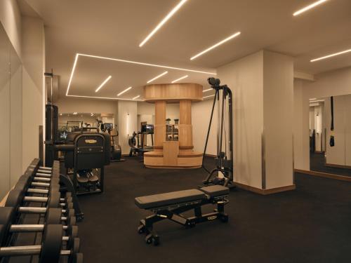 a room with a gym with equipment in it at The Grand Brighton in Brighton & Hove