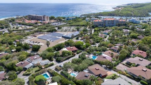 an aerial view of a residential suburb with a resort at Piscadera Bay Resort 79 in Willemstad
