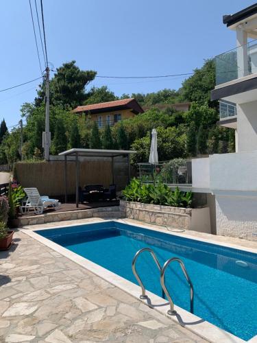 a swimming pool in the backyard of a house at Villa DanDan Sutomore in Zagrađe