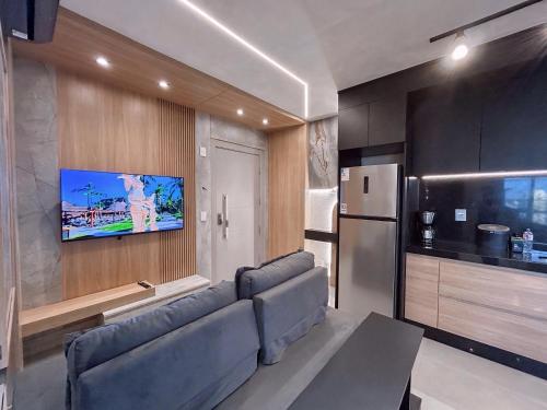 Dapur atau dapur kecil di Apartamento Luxuoso no 8º andar Prédio Vertigo
