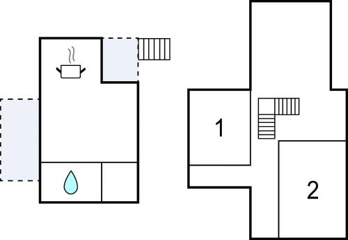 a schematic diagram of a house at Stunning Home In Kostanjevac in Kostanjevac