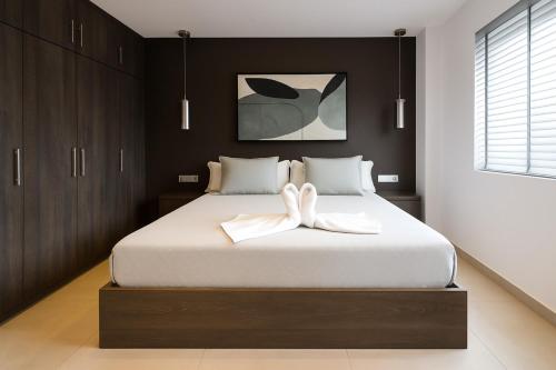 Postel nebo postele na pokoji v ubytování Apartment Orquidario in the centre and near the beach