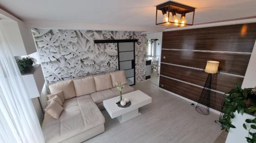 Χώρος καθιστικού στο Biały Apartament