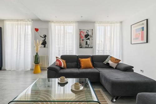 Χώρος καθιστικού στο Charmant appt 1BR 2P Neuilly-sur-Seine