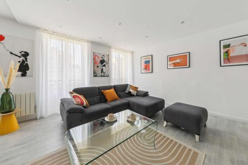 Χώρος καθιστικού στο Charmant appt 1BR 2P Neuilly-sur-Seine