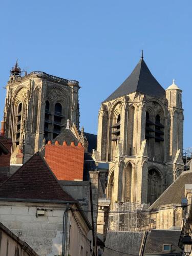 an old cathedral with a lot of buildings at Au cœur du vieux Bourges in Bourges