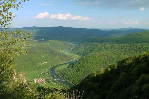 a view of a river in a valley at Apartments in Stari trg ob Kolpi - Süd-Ost Slowenien 42908 in Stari Trg ob Kolpi