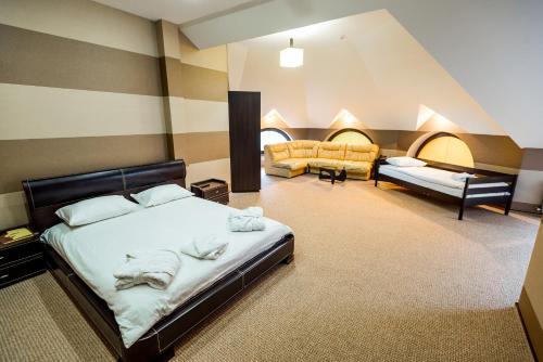Hotel Complex Dachaにあるベッド