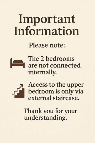 a sign that reads important information preserve note the bathrooms are not connected internally at Floral House in Lamai