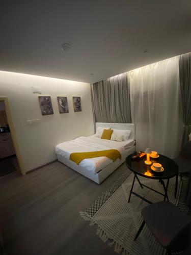 Ένα ή περισσότερα κρεβάτια σε δωμάτιο στο بسمة الابداع