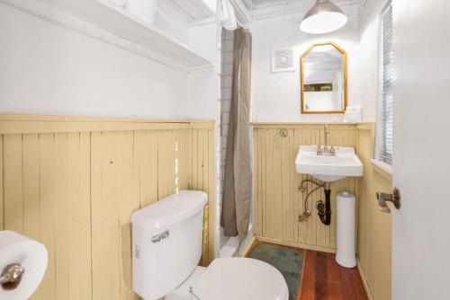 a bathroom with a toilet and a sink at Pines 23 #1438 in Big Bear Lake