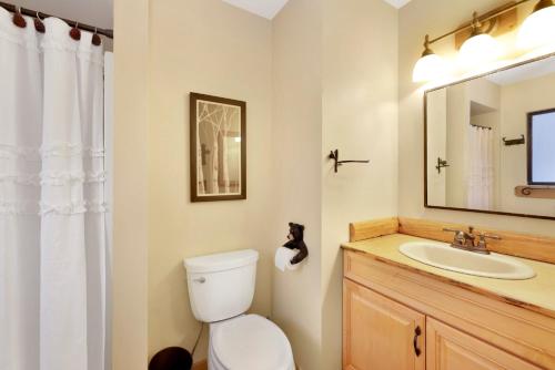 un bagno con un water e un lavandino di Inn Between Pines#1411 a Big Bear Lake