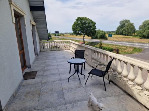 Balkón nebo terasa v ubytování Agrocentrum