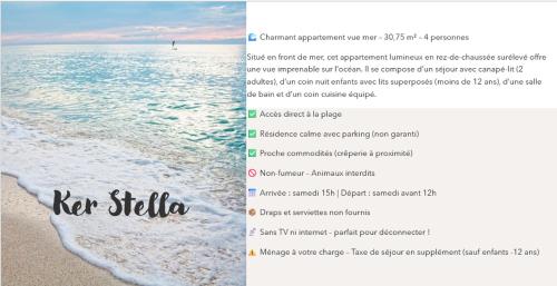 a screenshot of a page of a website with a beach at Ker Stella in Plérin