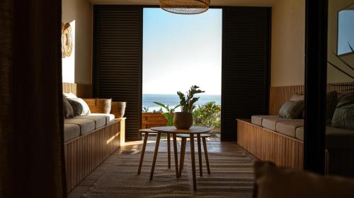 Coin salon dans l'établissement La Palmeraie sur l'Océan