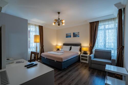 Ένα ή περισσότερα κρεβάτια σε δωμάτιο στο Sare Beach Hotel