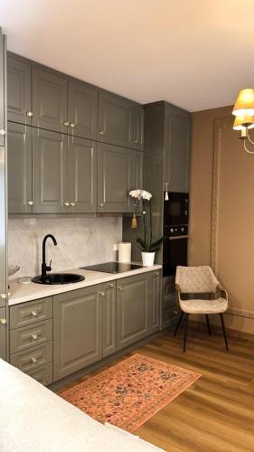 Kuchyň nebo kuchyňský kout v ubytování Maison de Luxe