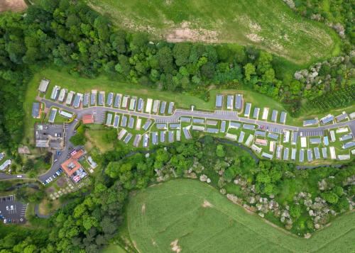 an aerial view of a building in a park at Tocketts Mill Country Park in Upleatham