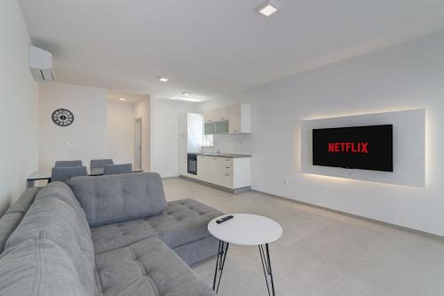 Χώρος καθιστικού στο Apartmani Olimp3