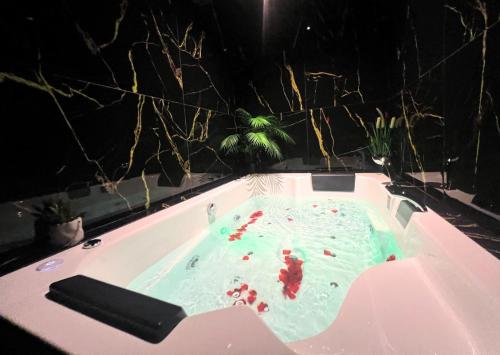 サントメールにあるSéjour détente à Saint-Omer - jacuzzi privé, terrasse, centre-ville et parking gratuitのギャラリーの写真