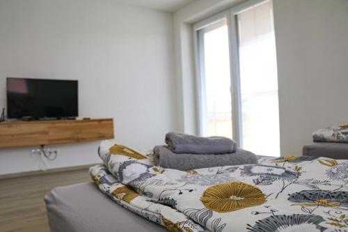 TV a/nebo společenská místnost v ubytování Apartmán Wellness-Detva