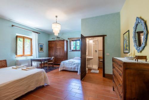 Ένα ή περισσότερα κρεβάτια σε δωμάτιο στο Agriturismo Paugnano