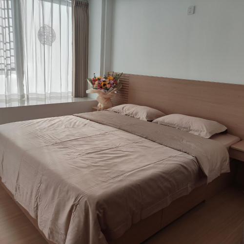 Ένα ή περισσότερα κρεβάτια σε δωμάτιο στο Sea view appartment 2, super cosy and comfortable, Potou, Yuyuan Lu