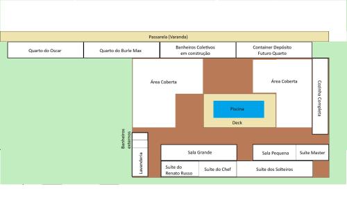 a block diagram of a building at Flat dos Amigos na Villela Home Stay - DF in Brasilia