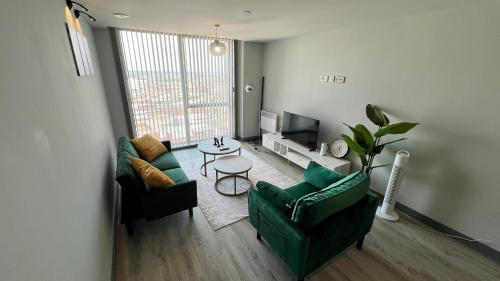 TV a/nebo společenská místnost v ubytování Self Check in Luxury apartment