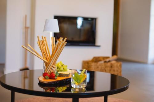 Bebidas en Traumhaftes Chalet mit Sauna und Whirlpool Refugium am Rehberg