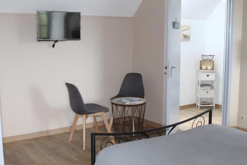 Nhà bếp/bếp nhỏ tại Chambres D'hôtes