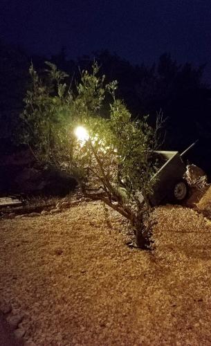 a car parked in the sand with a light at Georgia's Dream House in Koprána