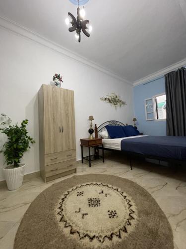 Ένα ή περισσότερα κρεβάτια σε δωμάτιο στο Lovely small apartment in the heart of Medina