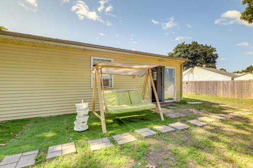 a gazebo in the backyard of a house at 10 Mi to Hartford Family Home with Yard in Manchester